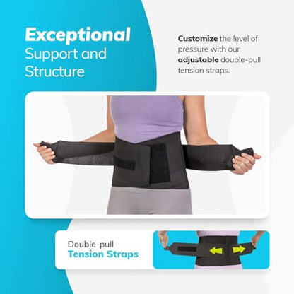 BraceAbility Plus Size Low Back Brace - Compression Lower Back Support Belt for Sciatica, Heavy Lifting at Work, Herniated Disc, Workouts, Sleeping, Lumbar Support, Back Pain in Women and Men (4XL) - size: 4XL