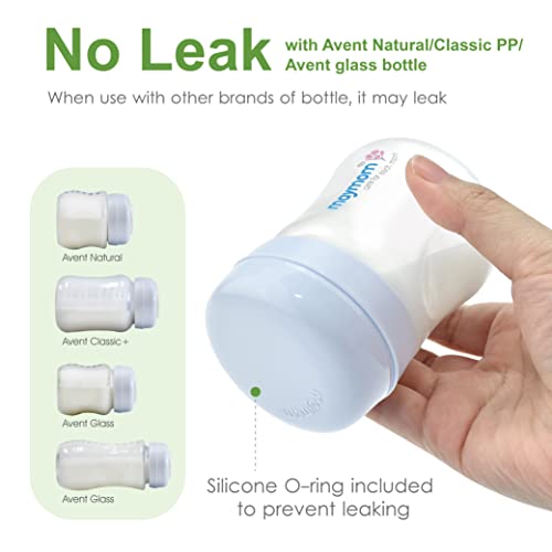 Maymom Wide-Mouth Milk Storage Collection Bottle with Travel Cap and Sealing Ring ; Can Replace Spectra S1 S2 Avent Natural Avent Classic Bottles (6pc 4.7Oz/140mL) - size: 3 Count (Pack of 2)