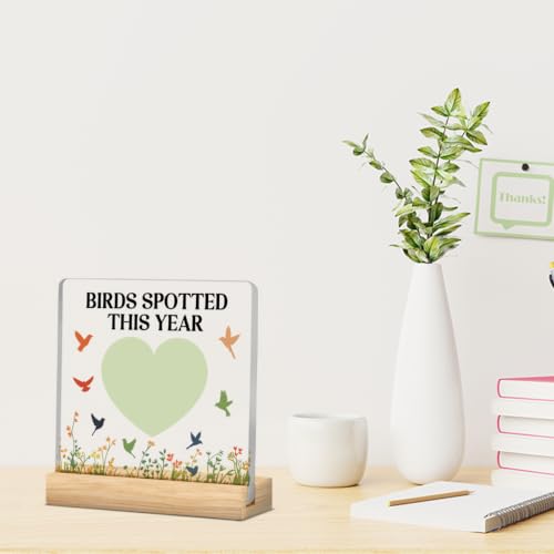 Nature Lover Gift, Birdwatching Log Bird Tracking Sign with Markers - color: Birds