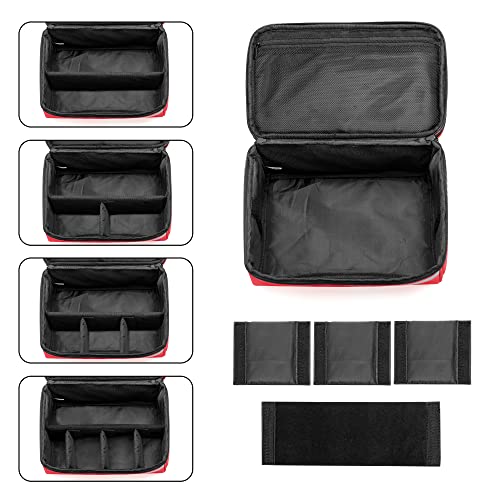Trunab Medicine Storage and Organizer Bag Empty, Pill Bottle Organizer - color: Red