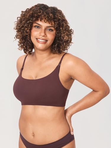MOMANDA Ribbed Nursing Bras for Breastfeeding - color: Hazelnut, size: XX-Large