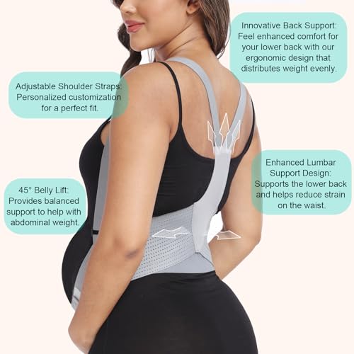 Belly Bands For Pregnant Women Maternity Belt Pregnancy Belly Support Band - color: Gray