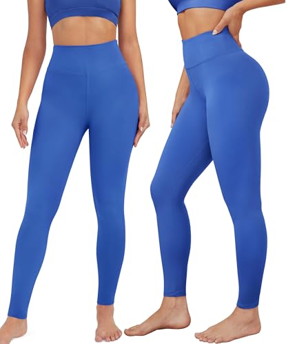 VALANDY Creamlush 1/3/5 Pack High Waisted Leggings for Women Buttery Soft - color: 1 Pack - Princess Blue, size: Medium-Large