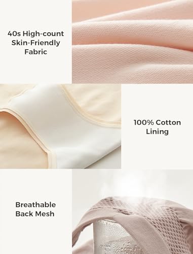 Momcozy Maternity Underwear, V-Front Seamless Under-Bump Panties, 4-Pack - size: Medium