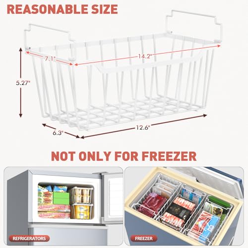 Goovilla Freezer Organizer Bins for 5-7 Cu.FT Chest Freezer, 4 Pack White - color: White