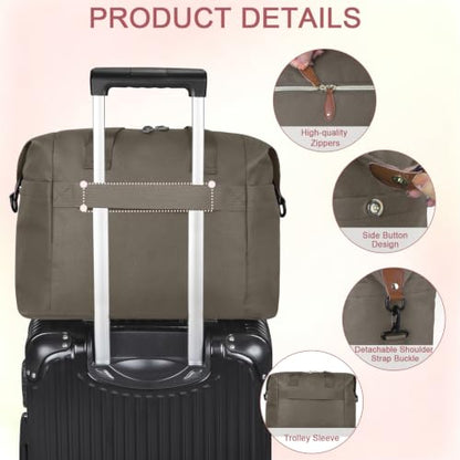 Pritent Diaper Bag Tote Waterproof Maternity Baby Bags with Pacifier Case - color: Khaki, size: Medium