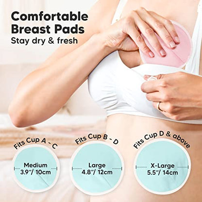 KeaBabies 3 in 1 Postpartum Belly Support Recovery Wrap and Reusable Nursing Pads for Breastfeeding - Postpartum Belly Band - 14-Pack - 4-Layers Nursing Pads