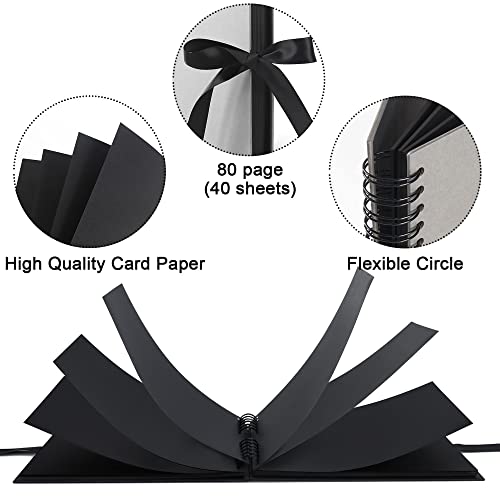 Vienrose Scrapbook Album 80 Pages 11x8 Inch Black - color: Gray