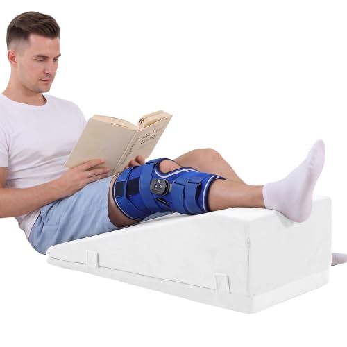 ROYALAY Leg Elevation Pillows for After Surgery, Adjustable Height Knee Surgery Recovery Equipment, Knee Replacement Recovery Aids for Hip Ankle Pain Relief Patent Pending - color: White, size: single leg