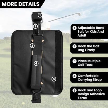FINGER TEN Mini Golf Bag for 3-7 Clubs - color: Black, size: 1Pc