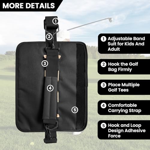 FINGER TEN Mini Golf Bag for 3-7 Clubs - color: Black, size: 1Pc