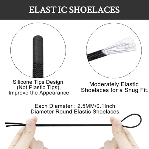 Endoto Shoe Laces for On Cloud Replacement Shoelaces Strings - color: Black, size: 20Inch
