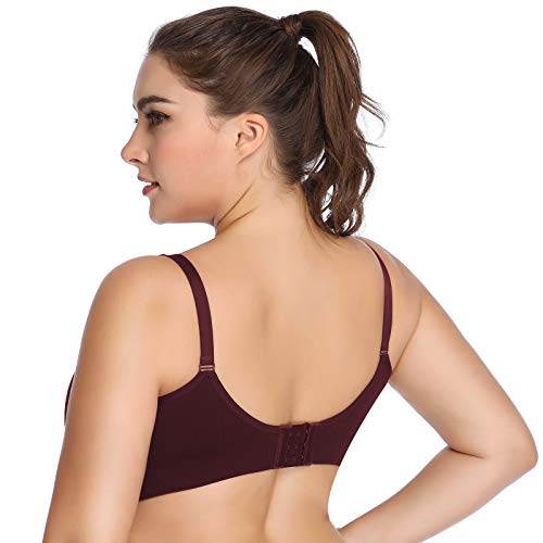 Womens Seamless Nursing Bra Sleeping Maternity Bralette for Breastfeeding Pack of 3 - color: Black Beige Red, size: XX-Large