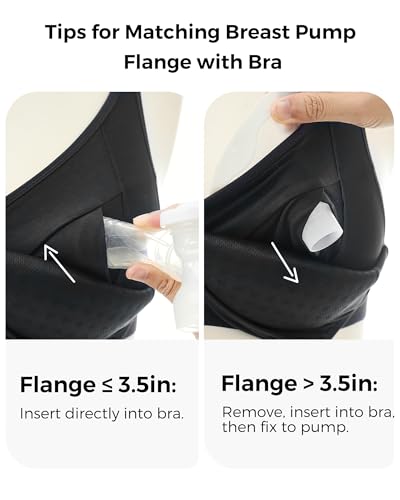 Momcozy Hands-Free Pumping Bra, Breathable Tencel™ Fabric Breast Pump Bra - color: Black, size: Small