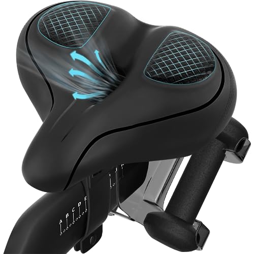 Oversized Seat Compatible with Peloton Bike, Extra Wide Seat - color: C-Black