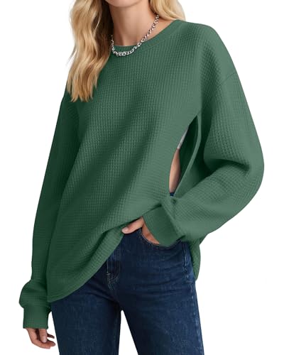 Oakgarden Women's Zipper Oversized Nursing Sweatshirts - color: Green, size: Small