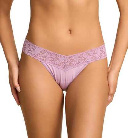 hanky panky, Supima Cotton Low Rise Thong - color: Water Lily