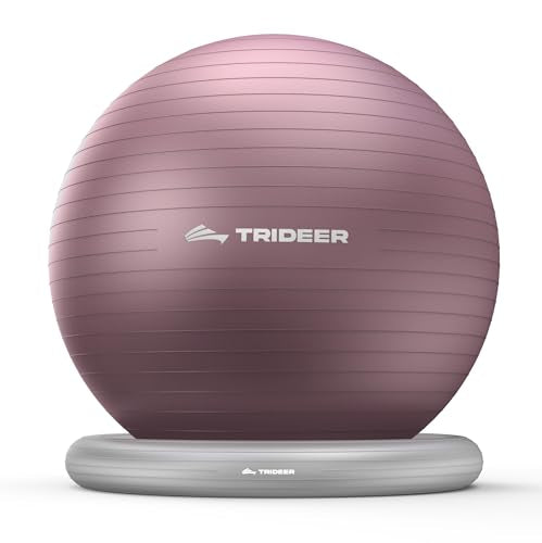 Trideer Exercise Ball Chair – Yoga Ball Chair for Office, Pregnancy & Home - color: Purple, size: L(23-26inches/58-65cm)