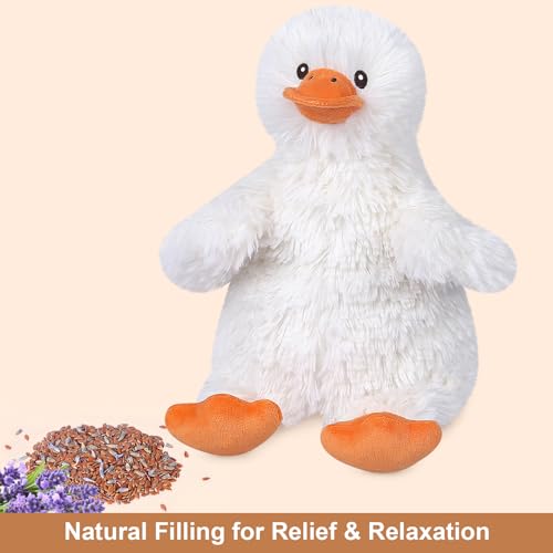 SuzziPals Microwavable Duck Stuffed Animal Heating Pad for Period Cramps - style: Duck
