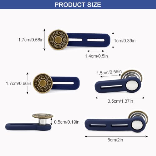 6 Pcs Jean Button Extender, Pants Extender Button for Women Men
