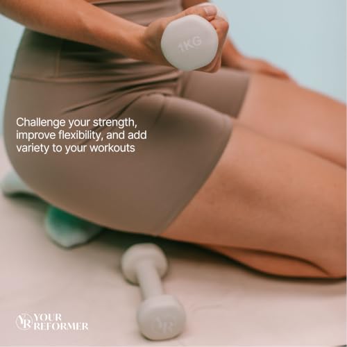Pilates Prop Kit, Ring, Ball & 2.2 lb Dumbbell Set - color: Blush