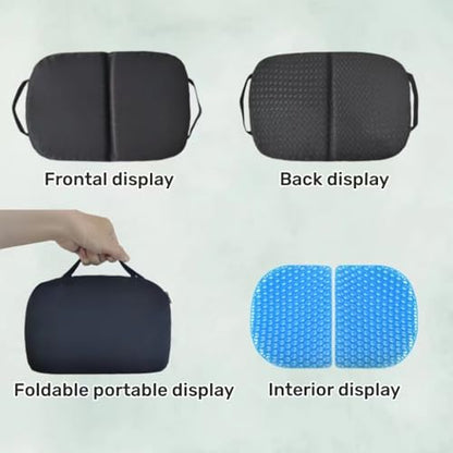 Gel Seat Cushion,Foldable Seat Cushion Comfortable Travel Seat Cushions