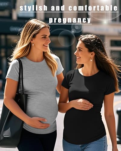 Locoowai 4 Pack Athletic Maternity Tees