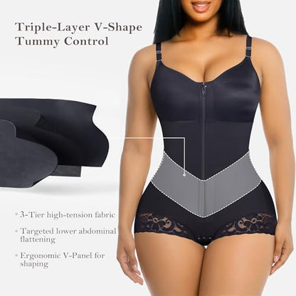 YIANNA Fajas Colombianas Moldeadoras Postpartum Shapewear Tummy Control - color: Black, size: Large