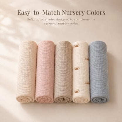Konssy Muslin Nursing Pillow Covers, Soft Cover for Breastfeeding Pillows - color: Sun
