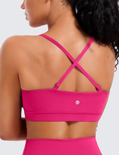 CRZ YOGA Butterluxe Thin Strap Sports Bra - color: Granita Pink, size: Small