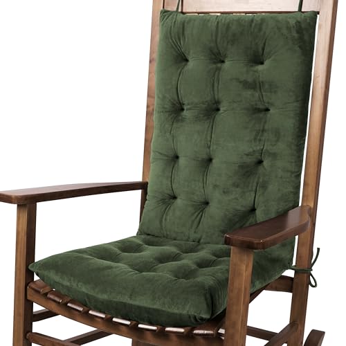 Rocking Chair Cushions High Back and Seat Cushion Green - color: Green