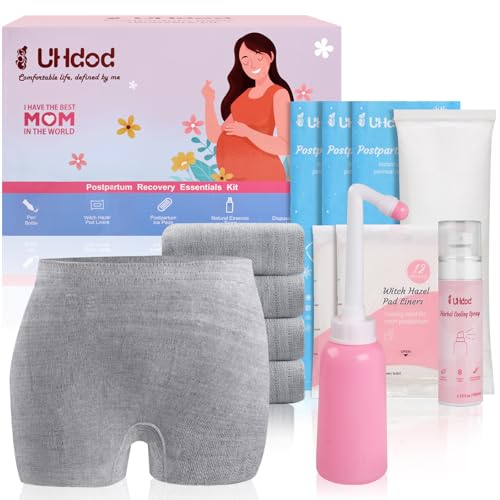 UHdod Postpartum Recovery Essentials Kit for New Mom Labor Delivery - size: 12 Count (Pack of 1)