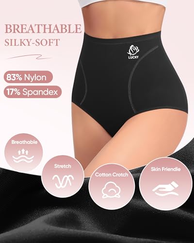 Women's Underwear Pack High Waisted Compression Postpartum Panties - color: Black, size: XX-Large