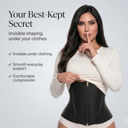 SILUET Women’s Powernet Waist Trainer – High Compression Adjustable Waist Shaper for Sculpting & Support - size: X-Large