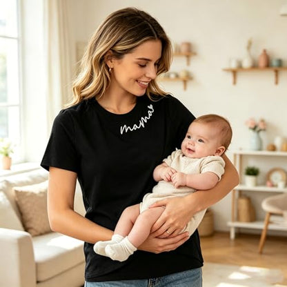 Nursing Breastfeeding Shirt for Women Friendly Double Layer Postpartum Tops - color: Black, size: XX-Large