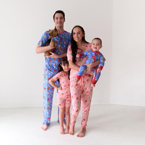 Little Sleepies Womens Pajamas, Short Sleeve, Soft Viscose from Bamboo PJs - color: All Stars (Blue), size: Small
