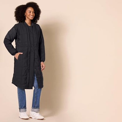 Amazon Essentials Women's Oversized Quilted Coat (Available in Plus Size) - color: Black, size: Large