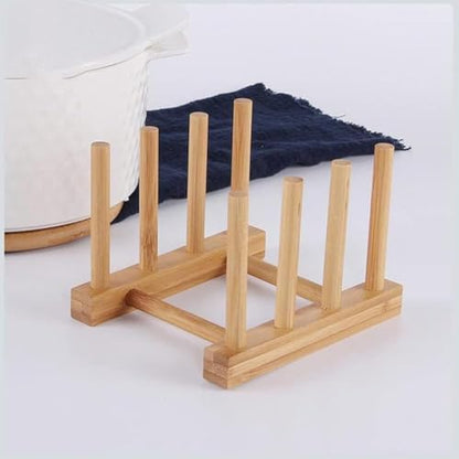 Bamboo Wooden Dish Rack Dishes Drainboard Drying Drainer Storage Holder