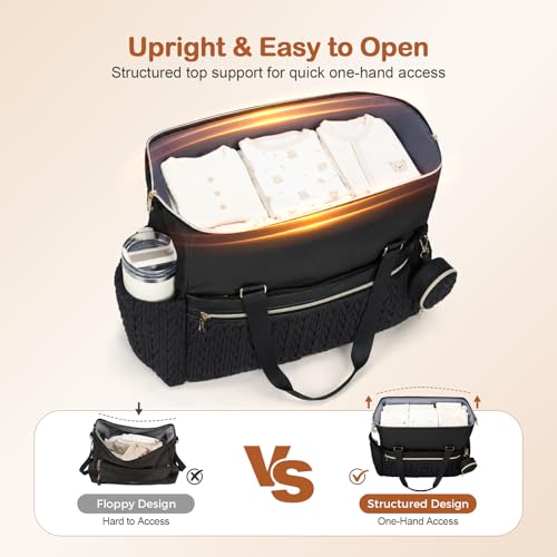 Lekesky Diaper Bag Tote, Large Diaper Bags Waterproof
