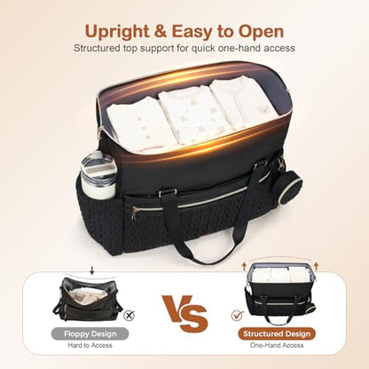 Lekesky Diaper Bag Tote, Large Diaper Bags Waterproof