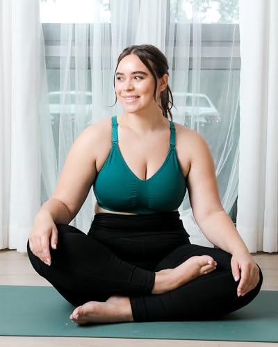 Kindred Bravely Sublime Hands Free Pumping & Nursing Sports Bra - color: Teal, size: Medium
