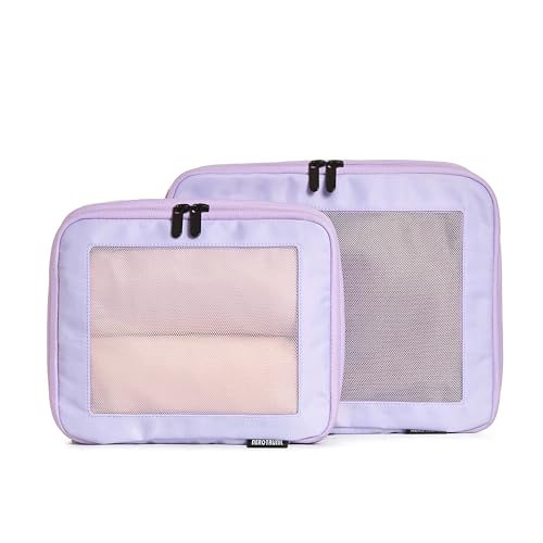 Aerotrunk Compression Packing Cubes for Travel, 2-Pack, Purple - color: Purple, size: 2-Pack