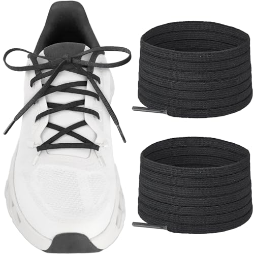 5/32" (4mm) Thin Flat Shoe Laces for On Cloud Sneakers - color: Black, size: 63"/160cm