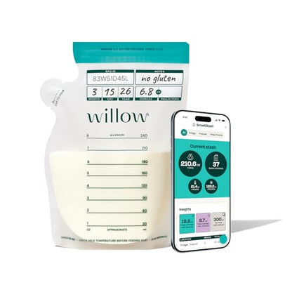 Willow 8oz Breast Milk Storage Bags - SmartStash Tracking - 100 Count