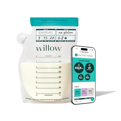 Willow 8oz Breast Milk Storage Bags - SmartStash Tracking - 100 Count