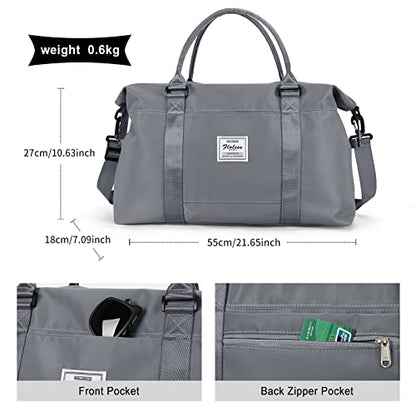 Travel Duffel Bag, Carry On Overnight Weekender Bags for Women - color: A1-Goblin Blue, size: Large