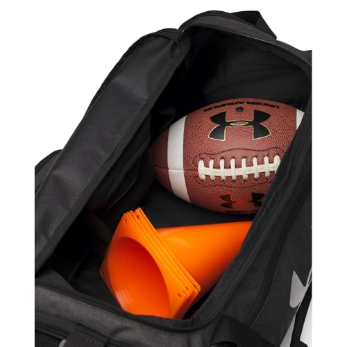 Under Armour Undeniable 5.0 Duffle - color: (011) Black Medium Heather / Black / Metallic Silver, size: Medium (58L)