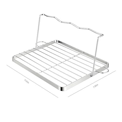 Folding Water Bottle Drying Rack,Folds Flat for Easy Storage,Space-Saving Draining Board Organizer,Made from 304 Stainless Steel
