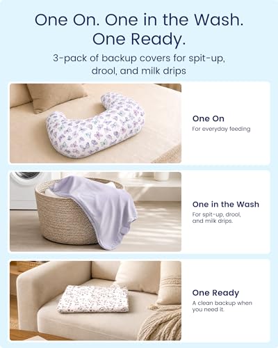 TotAha Nursing Pillow Covers Compatible with Updated Boppy Nursing Pillow - color: Botanical Leaf