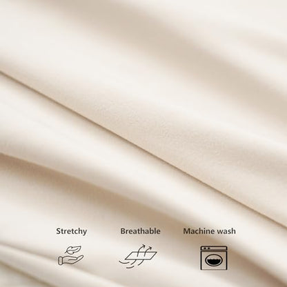 Konssy 2 Pack Nursing Pillow Covers, Soft Stretchy Cover for Breastfeeding - color: Beige,brown